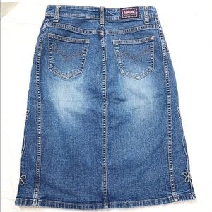 Bubble Gum Jean Skirt Girls Size 5/6 Solid Blue
